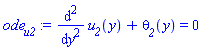 diff(diff(u__2(y), y), y)+theta__2(y) = 0