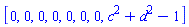 [0, 0, 0, 0, 0, 0, 0, c^2+d^2-1]