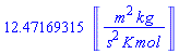 12.47169315*Units:-Unit(m^2*kg/(s^2*K*mol))