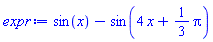 sin(x)-sin(4*x+(1/3)*Pi)