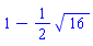 1-(1/2)*16^(1/2)