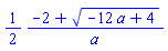 (1/2)*(-2+(-12*a+4)^(1/2))/a