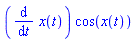 (diff(x(t), t))*cos(x(t))