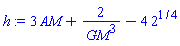3*AM+2/GM^3-4*2^(1/4)