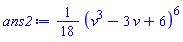 (1/18)*(v^3-3*v+6)^6