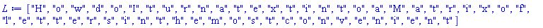 ["H", "o", "w", "d", "o", "I", "t", "u", "r", "n", "a", "t", "e", "x", "t", "i", "n", "t", "o", "a", "M", "a", "t", "r", "i", "x", "o", "f", "l", "e", "t", "t", "e", "r", "s", "i", "n", "t", "h", "e", "m", "o", "s", "t", "c", "o", "n", "v", "e", "n", "i", "e", "n", "t"]