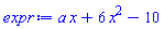 a*x+6*x^2-10