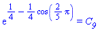 exp(1/4-(1/4)*cos((2/5)*Pi)) = C__9