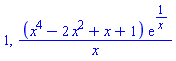 1, (x^4-2*x^2+x+1)*exp(1/x)/x