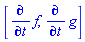 [diff(f, t), diff(g, t)]