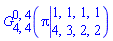 MeijerG([[1, 1, 1, 1], []], [[], [4, 3, 2, 2]], Pi)