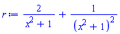 2/(x^2+1)+1/(x^2+1)^2