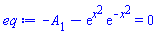 -A[1]-exp(x^2)*exp(-x^2) = 0