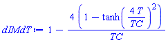 1-4*(1-tanh(4*T/TC)^2)/TC