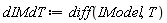 dIMdT := diff(IModel, T)