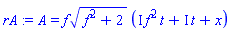 A = f*(f^2+2)^(1/2)*(I*f^2*t+I*t+x)