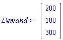 Vector(3, {(1) = 200, (2) = 100, (3) = 300})