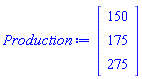 Vector(3, {(1) = 150, (2) = 175, (3) = 275})