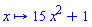 proc (x) options operator, arrow; 15*x^2+1 end proc