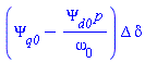 (Psi[q0]-Psi[d0]*p/omega[0])*Delta*delta