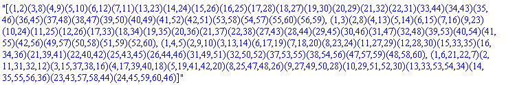 "[(1,2)(3,8)(4,9)(5,10)(6,12)(7,11)(13,23)(14,24)(15,26)(16,25)(17,28)(18,27)(19,30)(20,29)(21,32)(22,31)(33,44)(34,43)(35,46)(36,45)(37,48)(38,47)(39,50)(40,49)(41,52)(42,51)(53,58)(54,57)(55,60)(56,59), (1,3)(2,8)(4,13)(5,14)(6,15)(7,16)(9,23)(10,24)(11,25)(12,26)(17,33)(18,34)(19,35)(20,36)(21,37)(22,38)(27,43)(28,44)(29,45)(30,46)(31,47)(32,48)(39,53)(40,54)(41,55)(42,56)(49,57)(50,58)(51,59)(52,60), (1,4,5)(2,9,10)(3,13,14)(6,17,19)(7,18,20)(8,23,24)(11,27,29)(12,28,30)(15,33,35)(16,34,36)(21,39,41)(22,40,42)(25,43,45)(26,44,46)(31,49,51)(32,50,52)(37,53,55)(38,54,56)(47,57,59)(48,58,60), (1,6,21,22,7)(2,11,31,32,12)(3,15,37,38,16)(4,17,39,40,18)(5,19,41,42,20)(8,25,47,48,26)(9,27,49,50,28)(10,29,51,52,30)(13,33,53,54,34)(14,35,55,56,36)(23,43,57,58,44)(24,45,59,60,46)]"