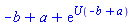 -b+a+exp(U(-b+a))