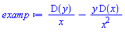 D(y)/x-y*D(x)/x^2