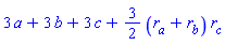 3*a+3*b+3*c+(3/2)*(r[a]+r[b])*r[c]