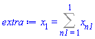 x[1] = Sum(x[n1], n1 = 1 .. 1)