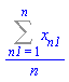 (Sum(x[n1], n1 = 1 .. n))/n