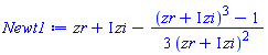 zr+I*zi-(1/3)*((zr+I*zi)^3-1)/(zr+I*zi)^2