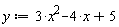 y := 3*x^2-4*x+5