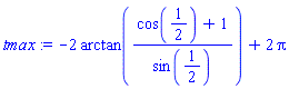 -2*arctan((cos(1/2)+1)/sin(1/2))+2*Pi