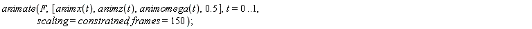 animate(F, [animx(t), animz(t), animomega(t), .5], t = 0 .. 1, scaling = constrained, frames = 150)