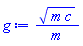 (m*c)^(1/2)/m