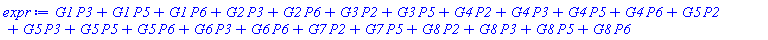 G1*P3+G1*P5+G1*P6+G2*P3+G2*P6+G3*P2+G3*P5+G4*P2+G4*P3+G4*P5+G4*P6+G5*P2+G5*P3+G5*P5+G5*P6+G6*P3+G6*P6+G7*P2+G7*P5+G8*P2+G8*P3+G8*P5+G8*P6