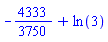 -4333/3750+ln(3)