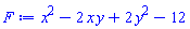 x^2-2*x*y+2*y^2-12