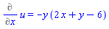 Diff(u, x) = -y*(2*x+y-6)