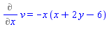 Diff(v, x) = -x*(x+2*y-6)