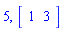 5, Vector[row](2, {(1) = 1, (2) = 3})