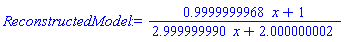 (.9999999968*x+1)/(2.999999990*x+2.000000002)