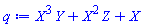 X^3*Y+X^2*Z+X
