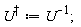 `#msup(mi("U"),mo("&dagger;"))` := 1/U