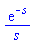 exp(-s)/s