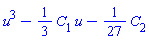 u^3-(1/3)*C[1]*u-(1/27)*C[2]