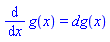 diff(g(x), x) = dg(x)