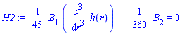 (1/45)*B[1]*(diff(diff(diff(h(r), r), r), r))+(1/360)*B[2] = 0