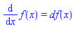 diff(f(x), x) = df(x)