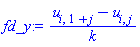(u[i, 1+j]-u[i, j])/k